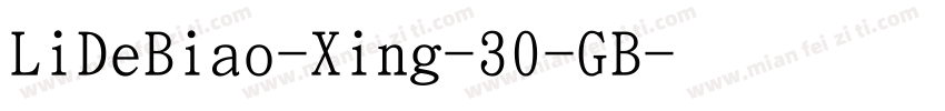 LiDeBiao-Xing-30-GB字体转换