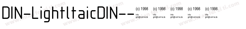 DIN-LightltaicDIN-字体转换