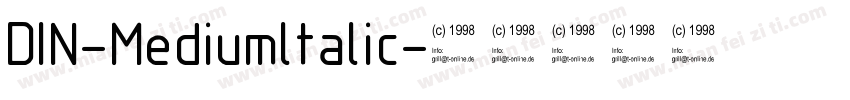 DIN-Mediumltalic字体转换