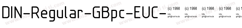 DIN-Regular-GBpc-EUC字体转换