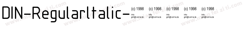 DIN-Regularltalic字体转换