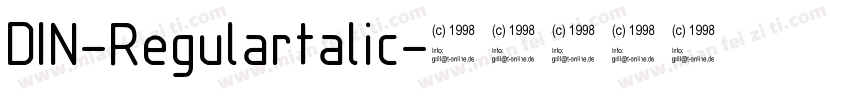 DIN-Regulartalic字体转换