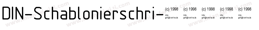 DIN-Schablonierschri字体转换