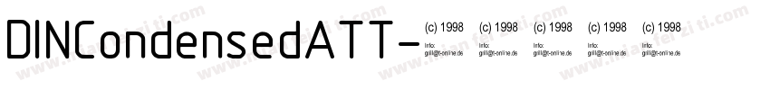 DINCondensedATT字体转换