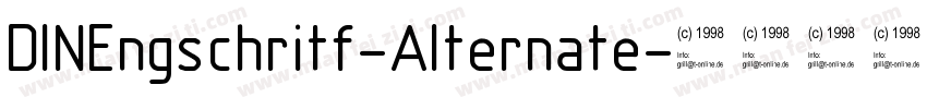 DINEngschritf-AIternate字体转换