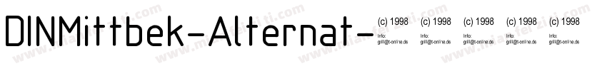 DINMittbek-Alternat字体转换