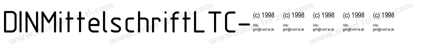 DINMittelschriftLTC字体转换