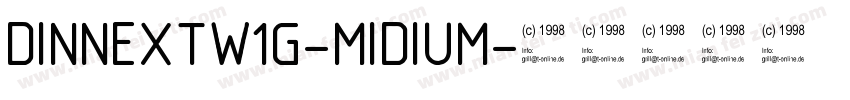 DINNEXTW1G-MIDIUM字体转换