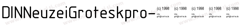 DINNeuzeiGroteskpro字体转换