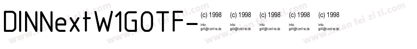 DINNextW1GOTF字体转换