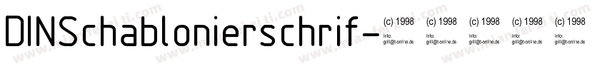 DINSchablonierschrif字体转换