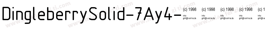 DingleberrySolid-7Ay4字体转换