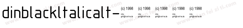 dinblackltalicalt字体转换