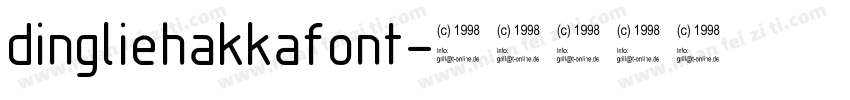 dingliehakkafont字体转换