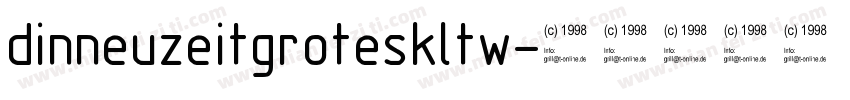 dinneuzeitgroteskltw字体转换