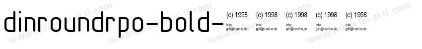 dinroundrpo-bold字体转换