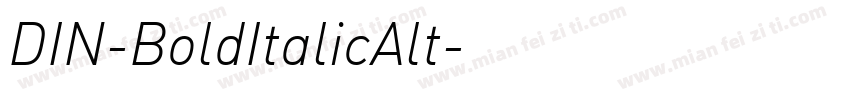 DIN-BoldItalicAlt字体转换