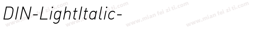 DIN-LightItalic字体转换