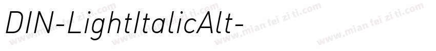 DIN-LightItalicAlt字体转换