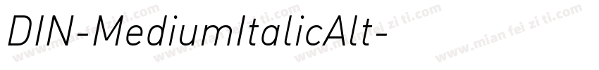DIN-MediumItalicAlt字体转换