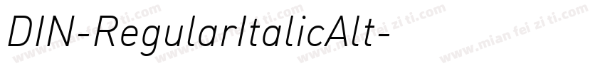 DIN-RegularItalicAlt字体转换