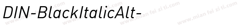 DIN-BlackItalicAlt字体转换