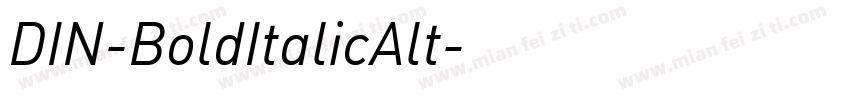 DIN-BoldItalicAlt字体转换