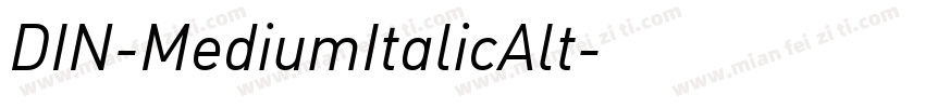 DIN-MediumItalicAlt字体转换