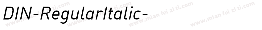 DIN-RegularItalic字体转换