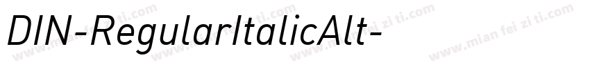 DIN-RegularItalicAlt字体转换