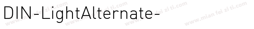 DIN-LightAlternate字体转换