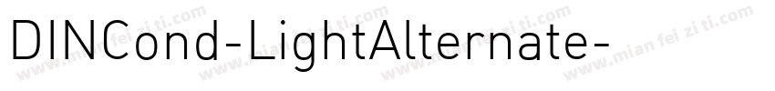 DINCond-LightAlternate字体转换