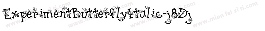 ExperimentButterflyItalic-j8Dj字体转换