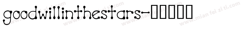 goodwillinthestars字体转换