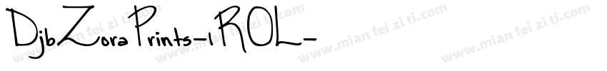 DjbZoraPrints-1ROL字体转换
