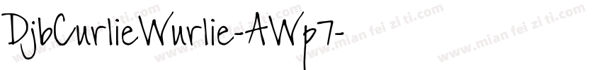 DjbCurlieWurlie-AWp7字体转换