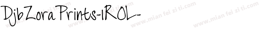 DjbZoraPrints-1ROL字体转换