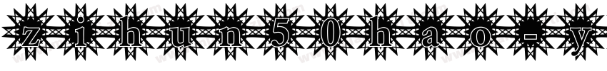 zihun50hao-yushoujin字体转换