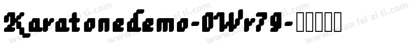 Karatonedemo-0Wr79字体转换