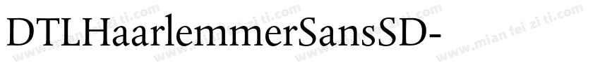 DTLHaarlemmerSansSD字体转换