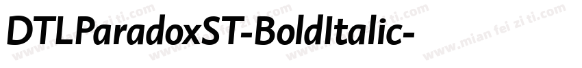 DTLParadoxST-BoldItalic字体转换
