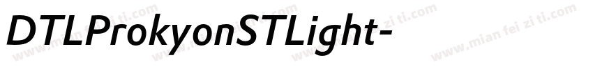 DTLProkyonSTLight字体转换