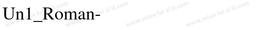 Un1_Roman字体转换