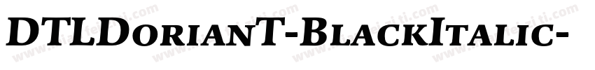 DTLDorianT-BlackItalic字体转换