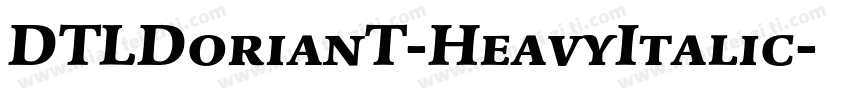 DTLDorianT-HeavyItalic字体转换