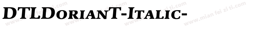 DTLDorianT-Italic字体转换