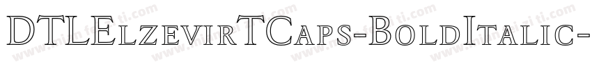 DTLElzevirTCaps-BoldItalic字体转换