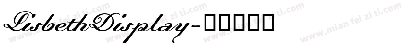 LisbethDisplay字体转换
