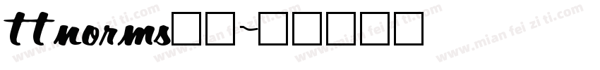 ttnorms字体字体转换