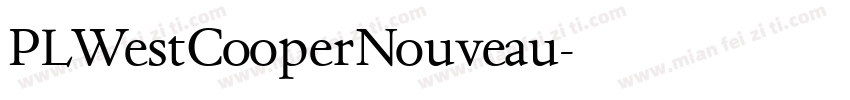 PLWestCooperNouveau字体转换